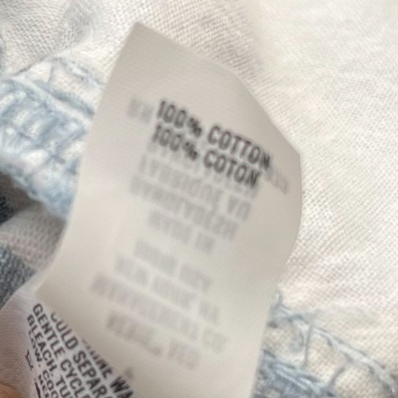 Aerie Cotton Pull On Drawstring Shorts Womens Small Blue White Stripe Summer - Picture 7 of 7